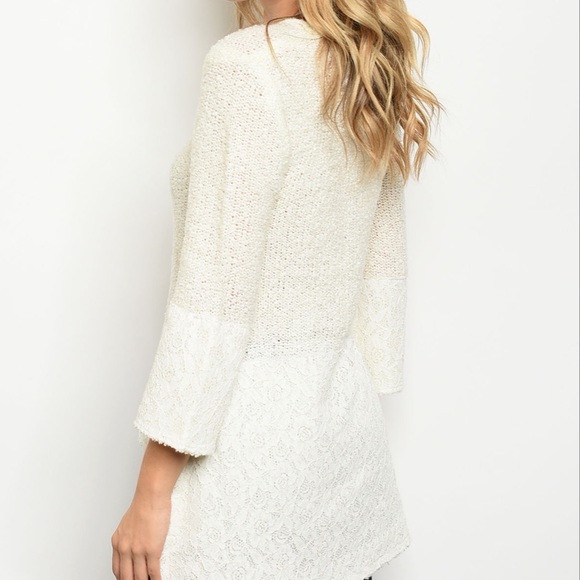 NWT Boutique Ivory Long Sleeve Cozy Sweater Top - Picture 2 of 7